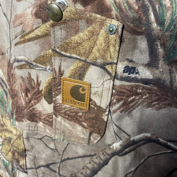 Carhartt vintage Camouflage Overalls real tree R50 CAP canvas size 40x30 - Picture 4 of 6
